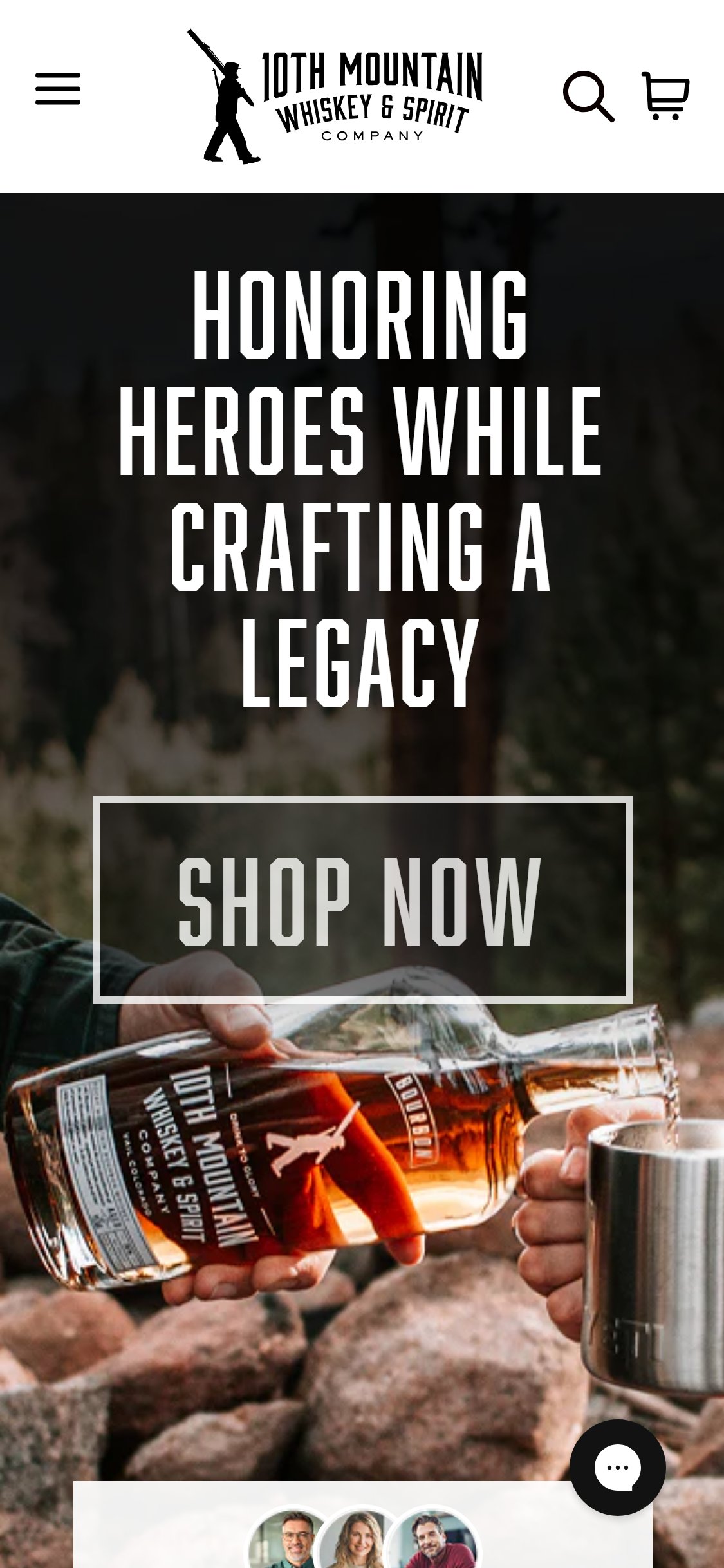 10th Mountain Whiskey â€” Homepage (no bar)