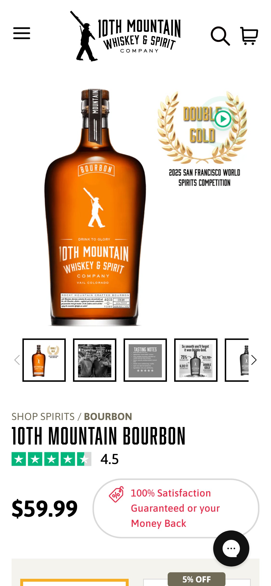 10th Mountain Whiskey â€” PDP (no review count)